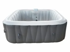 Discount Spa hinchable cuadrado de 4 plazas - Sunspa - Diadema LED incluida - Dimensiones : 155 x 155 cm Negro