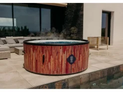 Sale Spa Hinchable Exotik Coco Spa – 180 cm de diámetro | 1100 litros | Motor de 2240 W | Hasta 6 personas Marru00f3n