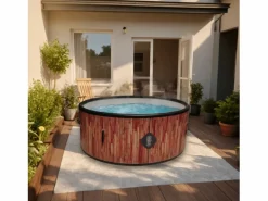Sale Spa Hinchable Exotik Coco Spa – 180 cm de diámetro | 1100 litros | Motor de 2240 W | Hasta 6 personas Marru00f3n