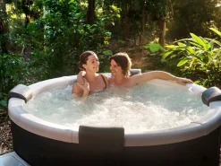 Mspa Spa semi-rígido redondo para 6 personas gris con LED - D182 x Alt. 70 cm - LAPEKA