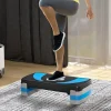 Clearance Stepper aeróbico ajustable, 3 alturas, plástico, azul claro (80 x 31 x 10-20 cm)