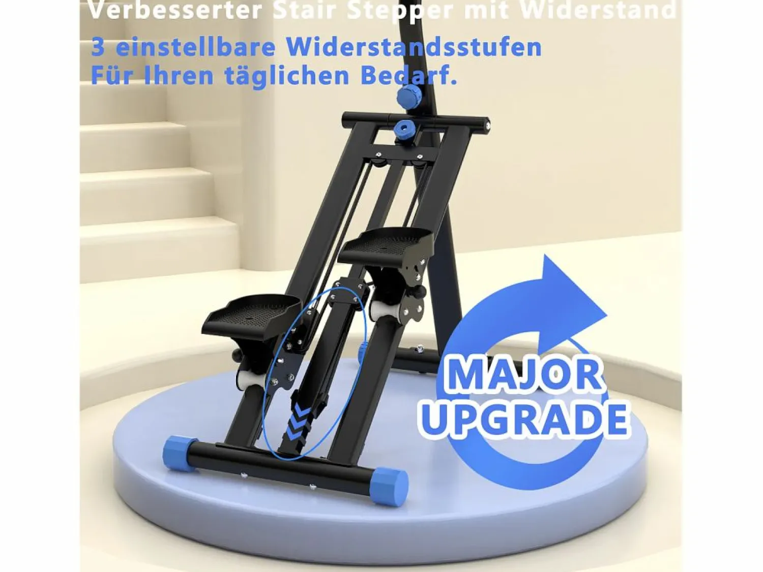 Sale Hauss Spole Stepper con 3 niveles de resistencia ajustable - Negro