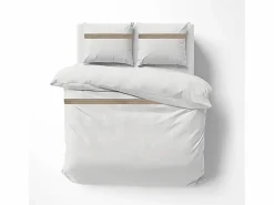 Douceur d'intérieur Suave conjunto de algodón rural 240 x 220 cm Blanco