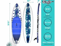 Outlet SKIFFO SUP Paddle hinchable Lui 10'8 325x84x15cm(10'8x33 "x6") - MAX 120kg - 294L - Dropstitch Stringer - Full Pack - Azul