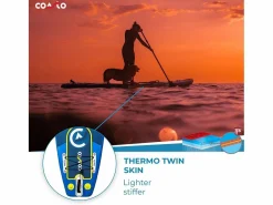 Discount COASTO SUP Paddle Inflable Cruiser 13'1 - 398x78x15cm Dropstitch Doble Capa Fundido Pack Paddle Leash Bomba Bolsa de Transporte - Collection 2021 Azul
