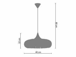TOSEL Suspensión ,metal, ,A 80xD40x P 40cm