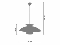 Online TOSEL Suspensión ,metal,,A110xD40xP40 cm Naranja