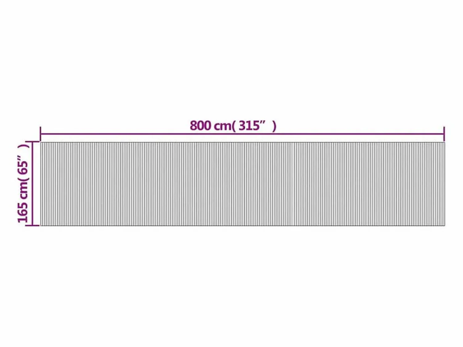 Outlet Tabique divisorio 165x800 cm bambú Biombo