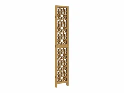 Best Tabique divisorio de 4 paneles en madera maciza de paulownia marrón Biombo