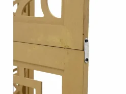 Best Tabique divisorio de 4 paneles en madera maciza de paulownia marrón Biombo