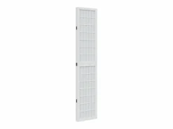 New Tabique divisorio de 4 paneles en madera maciza de paulownia blanca Blanco