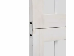 New Tabique divisorio de 4 paneles en madera maciza de paulownia blanca Blanco