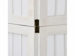 New Tabique divisorio de 4 paneles en madera maciza de paulownia blanca Blanco