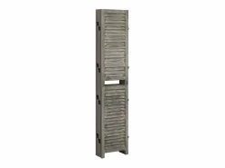 Tabique divisorio de 6 paneles 214x166 cm Madera maciza Gris