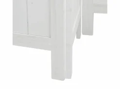 Hot Tabique divisorio de 3 paneles en madera maciza de paulownia blanca Blanco