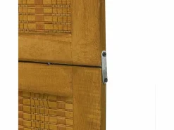 Hot Tabique divisorio de 3 paneles en madera maciza de paulownia marrón Biombo