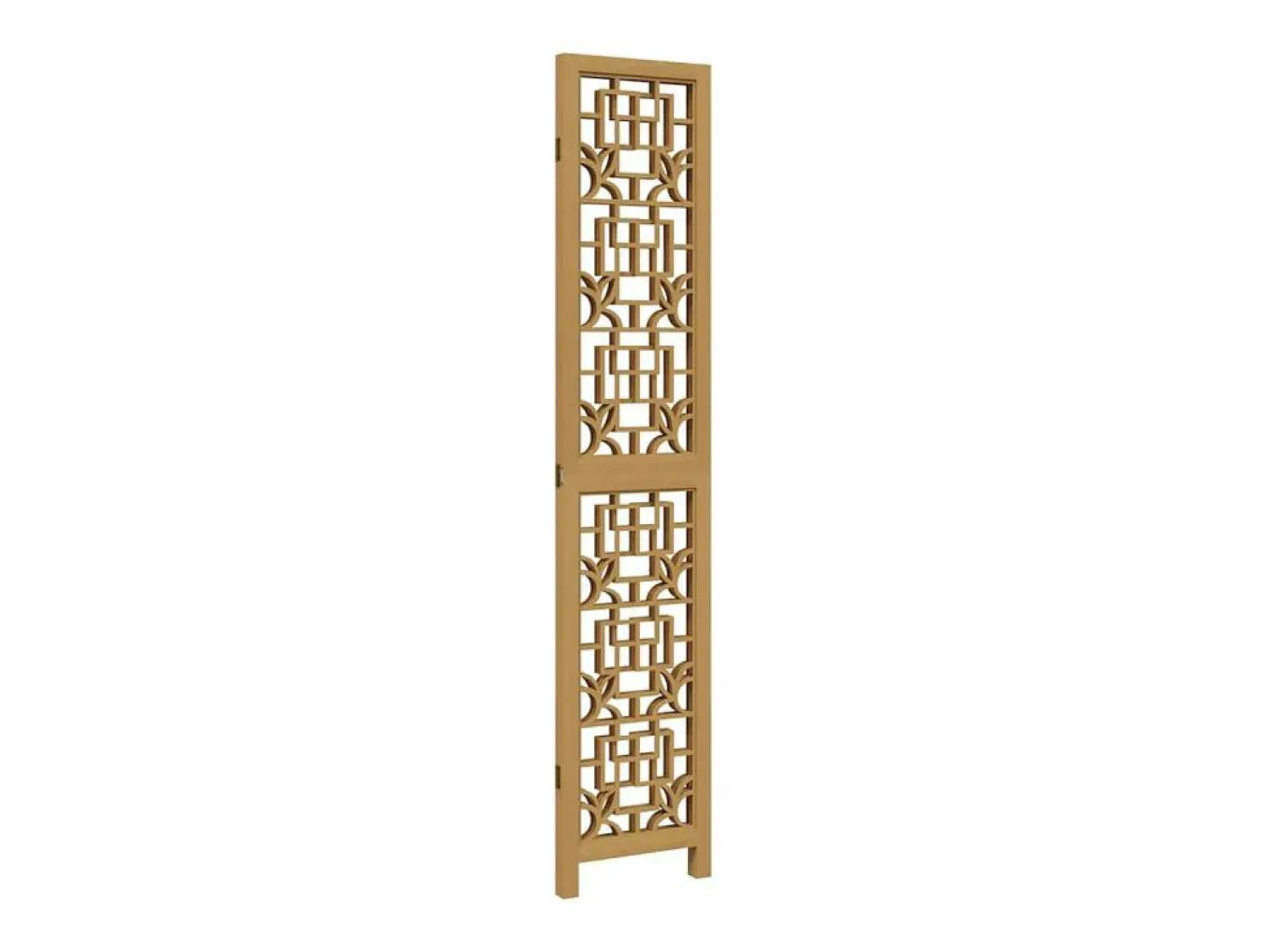 Discount Tabique divisorio de 3 paneles en madera maciza de paulownia marrón Biombo