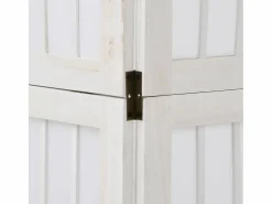 Tabique divisorio de 4 paneles en madera maciza de paulownia blanca