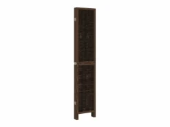 Sale Tabique divisorio de 6 paneles en color marrón oscuro fabricado en paulownia maciza Biombo