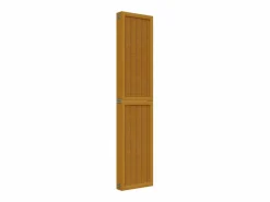 Tabique divisorio de 6 paneles en madera maciza de paulownia marrón