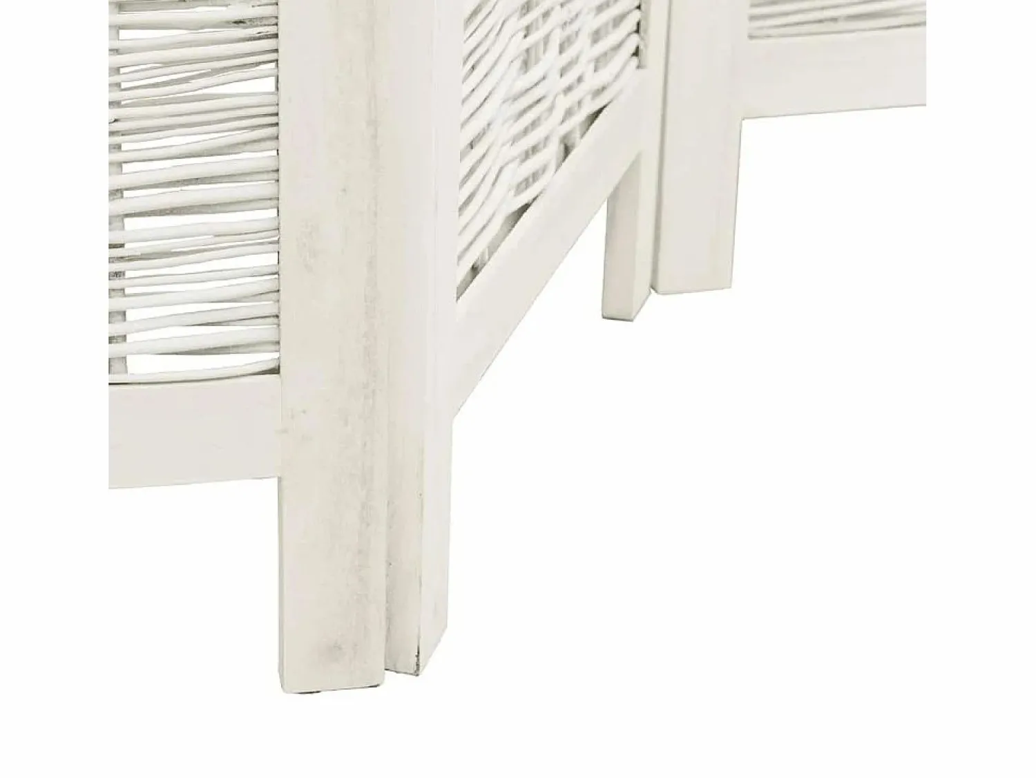 Best Tabique divisorio de 3 paneles en madera maciza de paulownia blanca Blanco