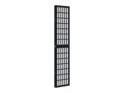Online Tabique divisorio de 4 paneles en madera maciza de paulownia negra Negro