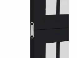 Online Tabique divisorio de 4 paneles en madera maciza de paulownia negra Negro