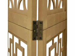 Best Tabique divisorio de 5 paneles en madera maciza de paulownia marrón Biombo