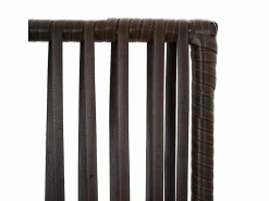 Discount Tabique divisorio de mimbre de resina marrón de 6 paneles Biombo