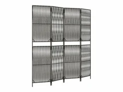 New Tabique divisorio de mimbre de resina de 4 paneles Biombo