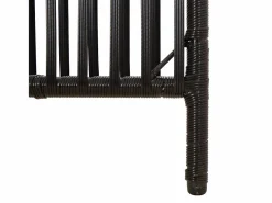 Discount Tabique divisorio de mimbre de resina negra de 4 paneles Biombo