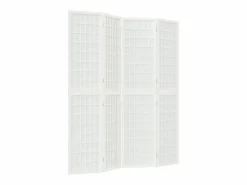 Discount Tabique plegable 4 paneles 160x170 cm Blanco
