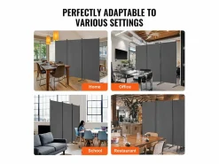 Sale Tabique SucceBuy Biombo de 3 Paneles, Plegable, Portátil, para Oficina, Dormitorio y Estudio, Color Gris