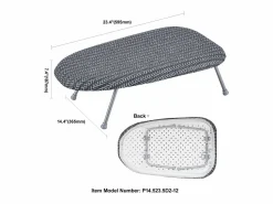 Sale Tabla de Planchar de Mesa SucceBuy, 59,4 x 36,6 cm, Tabla de Planchar Compacta, Funda Resistente al Calor Gris antracita