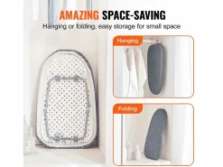 Sale Tabla de Planchar de Mesa SucceBuy, 59,4 x 36,6 cm, Tabla de Planchar Compacta, Funda Resistente al Calor Gris antracita