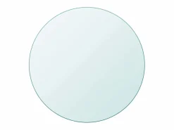 Outlet vidaxl Tablero de mesa de cristal templado redondo 800 mm Transparente
