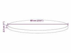 Clearance vidaxl Tablero de mesa redondo madera maciza de pino marrón Ø60x2,5 cm Color natural claro