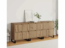 New Tableros Lateral 3 piezas Roble artisan 180 x 35 x 70 cm Aparador