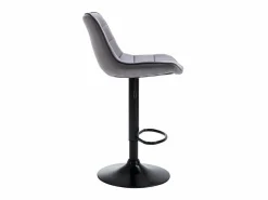 Discount taburete alto ajustable terciopelo metal LIMA II (lote de 2) Muebles De Bar|Taburete Alto