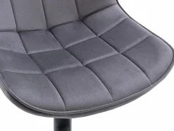 Discount taburete alto ajustable terciopelo metal LIMA II (lote de 2) Muebles De Bar|Taburete Alto