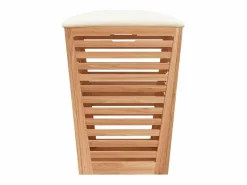 Hot Taburete de baño 40,5x40,5x56 cm Madera maciza de nogal Cesto De Ropa