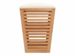 Hot Taburete de baño 40,5x40,5x56 cm Madera maciza de nogal Cesto De Ropa