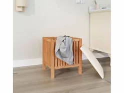 Taburete de baño 40,5x40x52 cm Madera maciza de nogal
