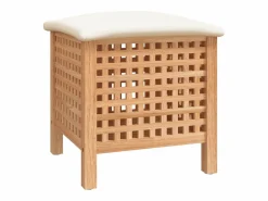 Taburete de baño 48x47,5x52 cm Madera maciza de nogal