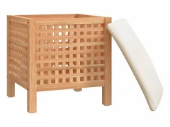 Taburete de baño 48x47,5x52 cm Madera maciza de nogal