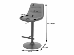 Outlet Taburete de bar -L85 (juego de 2), marrón Muebles De Bar|Taburete Alto