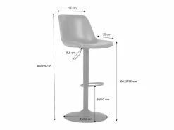 Online Taburete de bar regulable con imitación cuero, set de 2 marrón Muebles De Bar|Taburete Alto