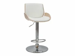 Miliboo Taburete de cocina regulable y madera clara VESPER