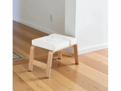 Taburete de madera ajustable multifuncional para hogar y oficina - Cómodo, elegante y ergonómico Reposapiés