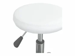 Outlet Taburete de masaje cuero sintético ES11149 Blanco